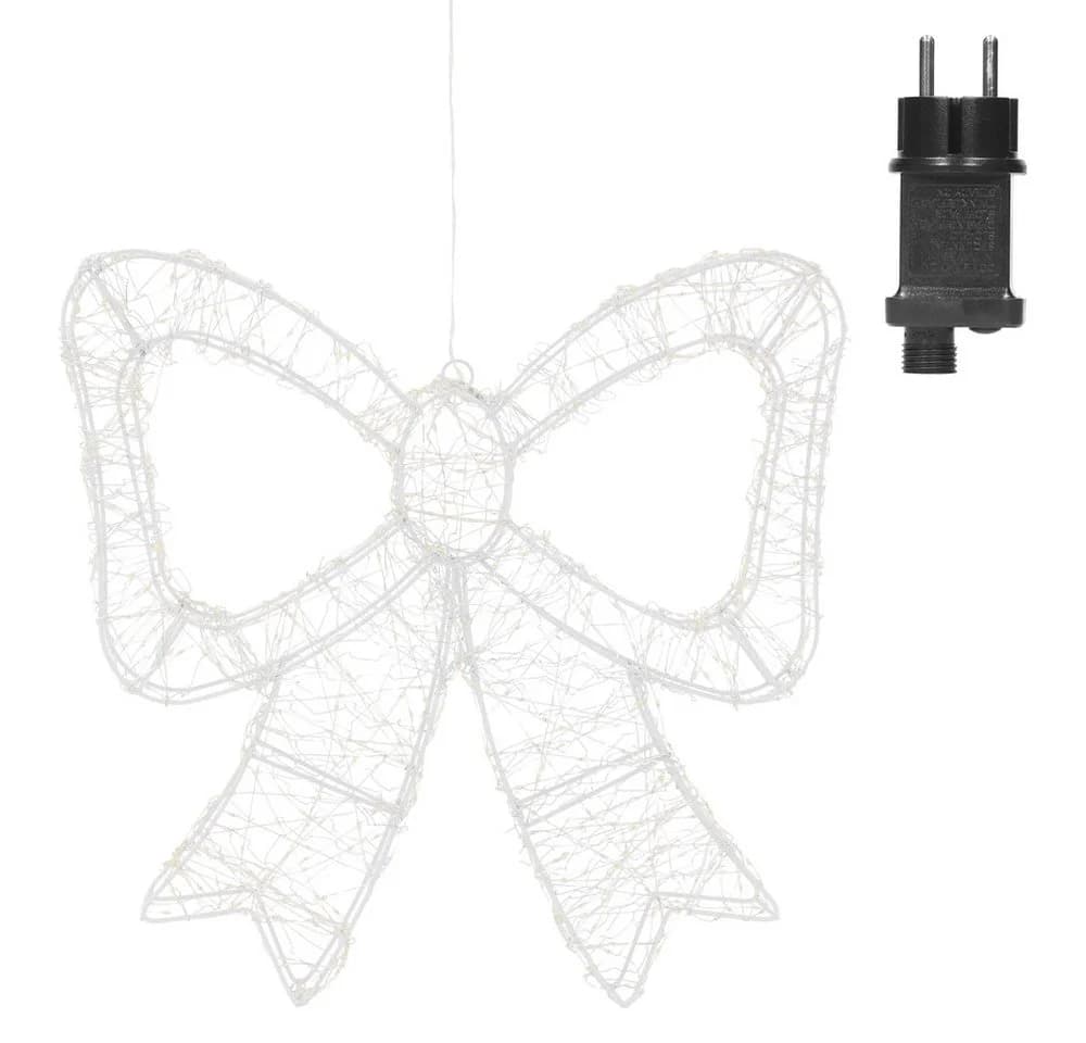 ECD Germany LED Weihnachtsdeko-Schleife mit Timer, 500 LEDs Warmweiß