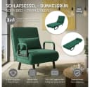 ML-DESIGN Relaxschlafsessel 3in1 mit Bettfunktion Dunkelgrün Chenille Bild 1