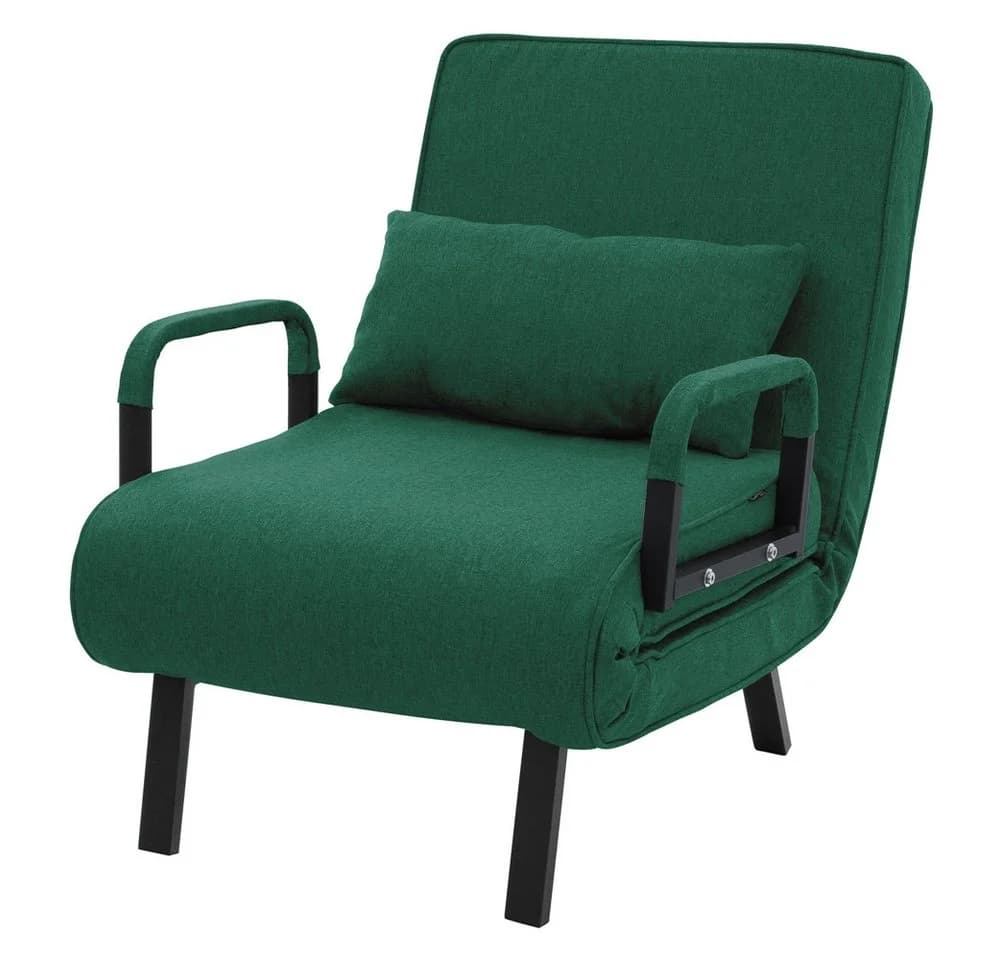 ML-DESIGN Relaxschlafsessel 3in1 mit Bettfunktion Dunkelgrün Chenille - Bild 2
