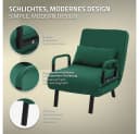 ML-DESIGN Relaxschlafsessel 3in1 mit Bettfunktion Dunkelgrün Chenille Bild 3