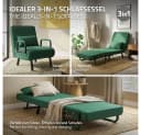 ML-DESIGN Relaxschlafsessel 3in1 mit Bettfunktion Dunkelgrün Chenille Bild 4