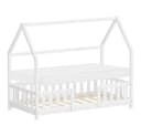 ML-DESIGN Spielbett Hausbett Kinderbett Weiß mit Matratze Bild 2
