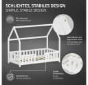 ML-DESIGN Spielbett Hausbett Kinderbett Weiß mit Matratze Bild 4