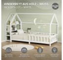 ML-DESIGN Kinderbett Hausbett Weiß mit Regal und Matratze Bild 1