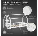 ML-DESIGN Kinderbett Hausbett Weiß mit Regal und Matratze Bild 4