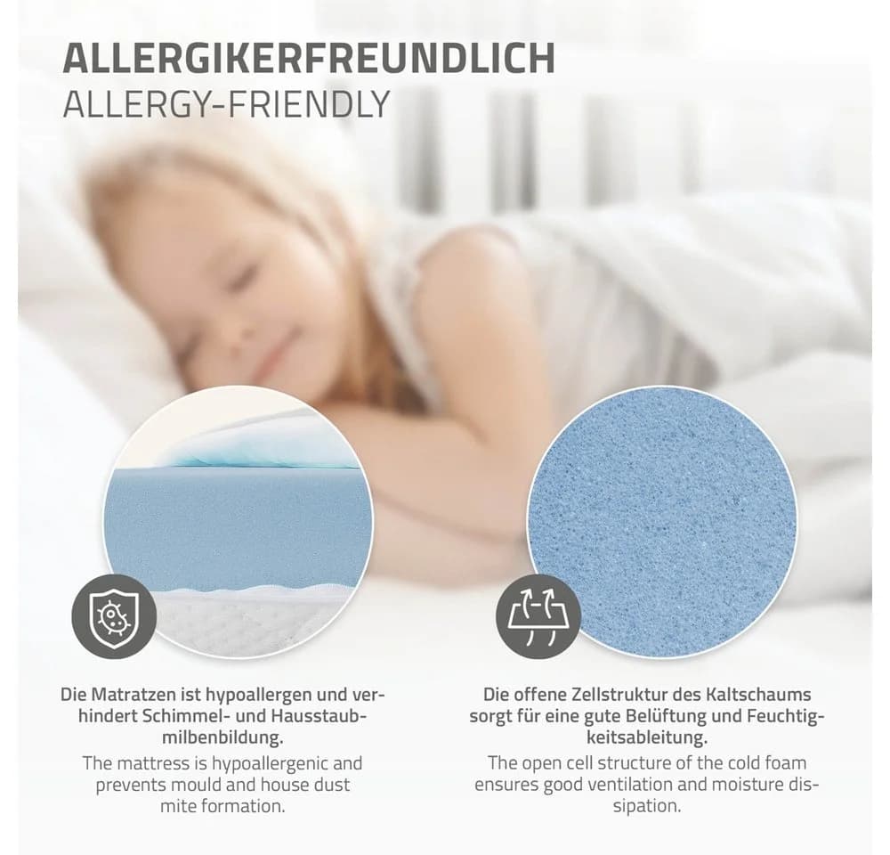 ML-DESIGN Kinderbett Hausbett Weiß mit Regal und Matratze - Bild 5