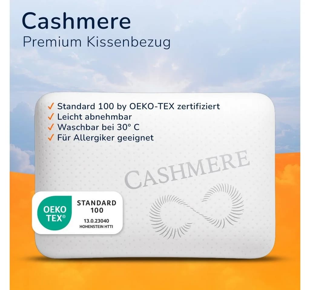 MSS e.K. Cashmere Nackenstützkissen mit viskoelastischem Schaumstoff - Bild 4
