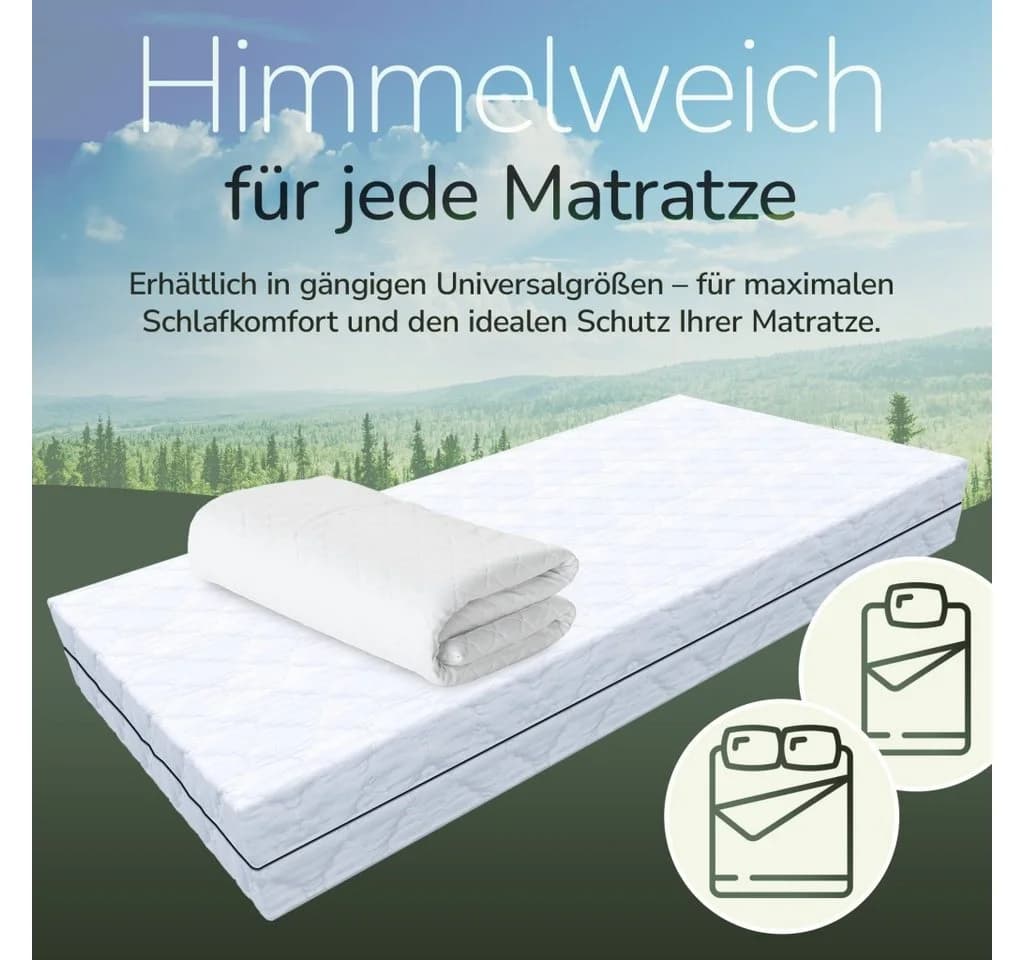 MSS e.K. Matratzenbezug Classic Weiß mit Reißverschluss