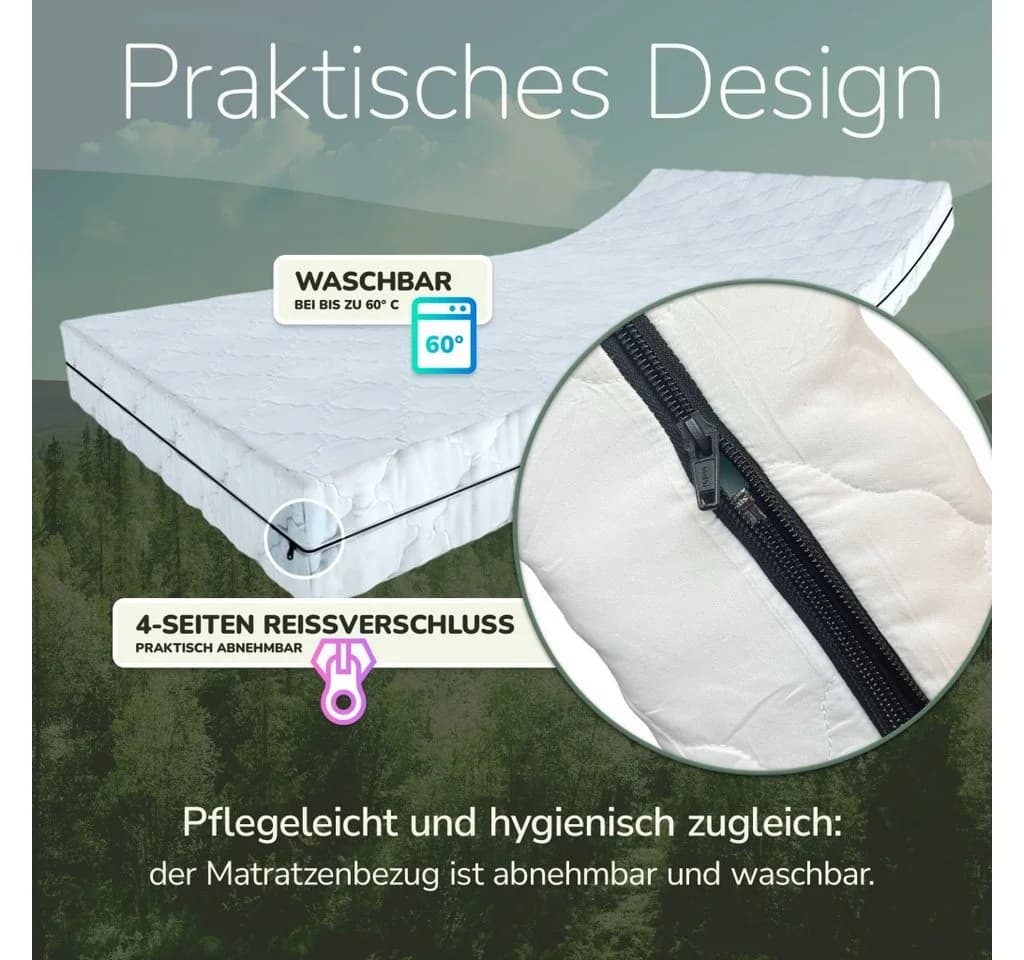MSS e.K. Matratzenbezug Classic Weiß mit Reißverschluss - Bild 5