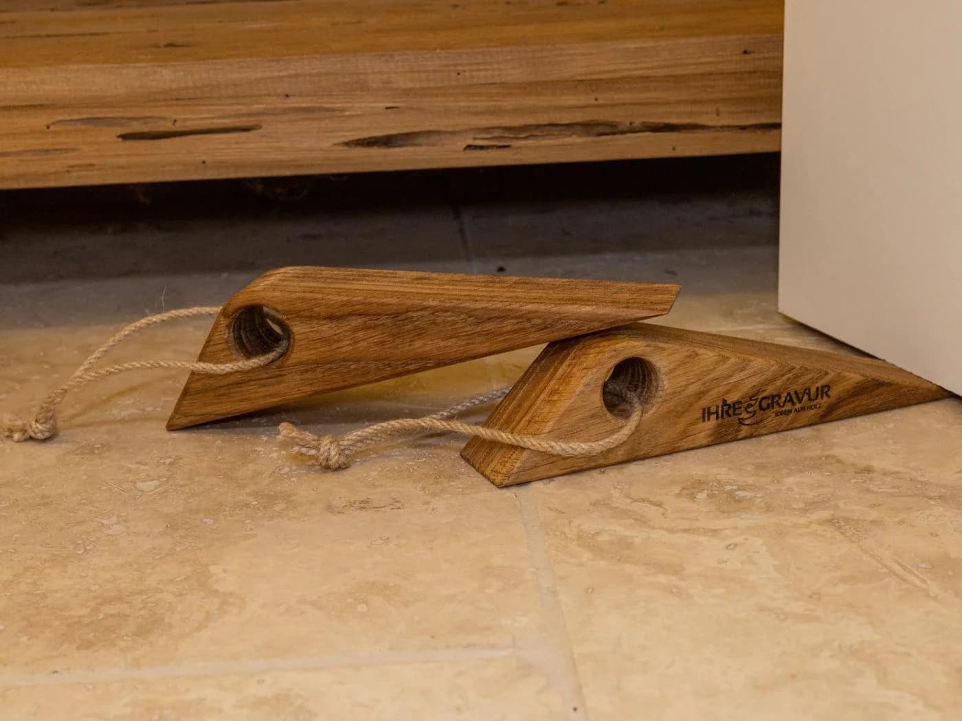 Holz Frank Bodentürstopper Eiche Hanf Kordel Rutschfest Modern - Bild 3