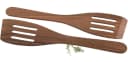Holz Frank Pfannenwender gebogen 2er Set Nussbaum geölt Bild 1