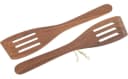 Holz Frank Pfannenwender gebogen 2er Set Nussbaum geölt Bild 2