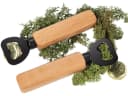 Holz Frank Flaschenöffner mit FSC® Buchenholzgriff & schwarzer Edelstahlklinge Bild 1