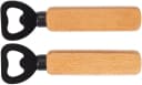 Holz Frank Flaschenöffner mit FSC® Buchenholzgriff & schwarzer Edelstahlklinge Bild 3