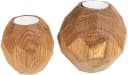 Holz Frank Teelichthalter Set aus geölter Eiche – Kugeln im Diamantschliff Bild 4