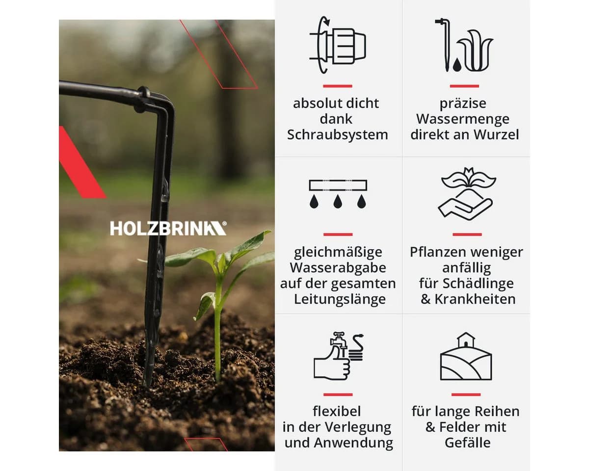 HOLZBRINK Bewässerungssystem HTB-09-S-10 Set mit Verlegerohr 20 mm - Bild 4