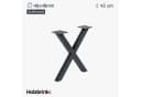 HOLZBRINK Metall Tischbein Grau X-Form Industriestahl Bild 1