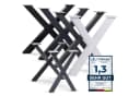 HOLZBRINK Metall Tischbein Grau X-Form Industriestahl Bild 2