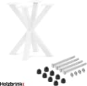 HOLZBRINK Tischbein Metall Tischgestell für Beistelltisch 40x40x43 Weiß Bild 4