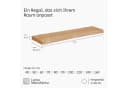 LAMO Manufaktur Wandregal Pure 40 cm Massivholzplatte Bild 1