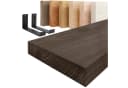 LAMO Manufaktur Wandregal Schwarz Massivholz Industrial Bild 2