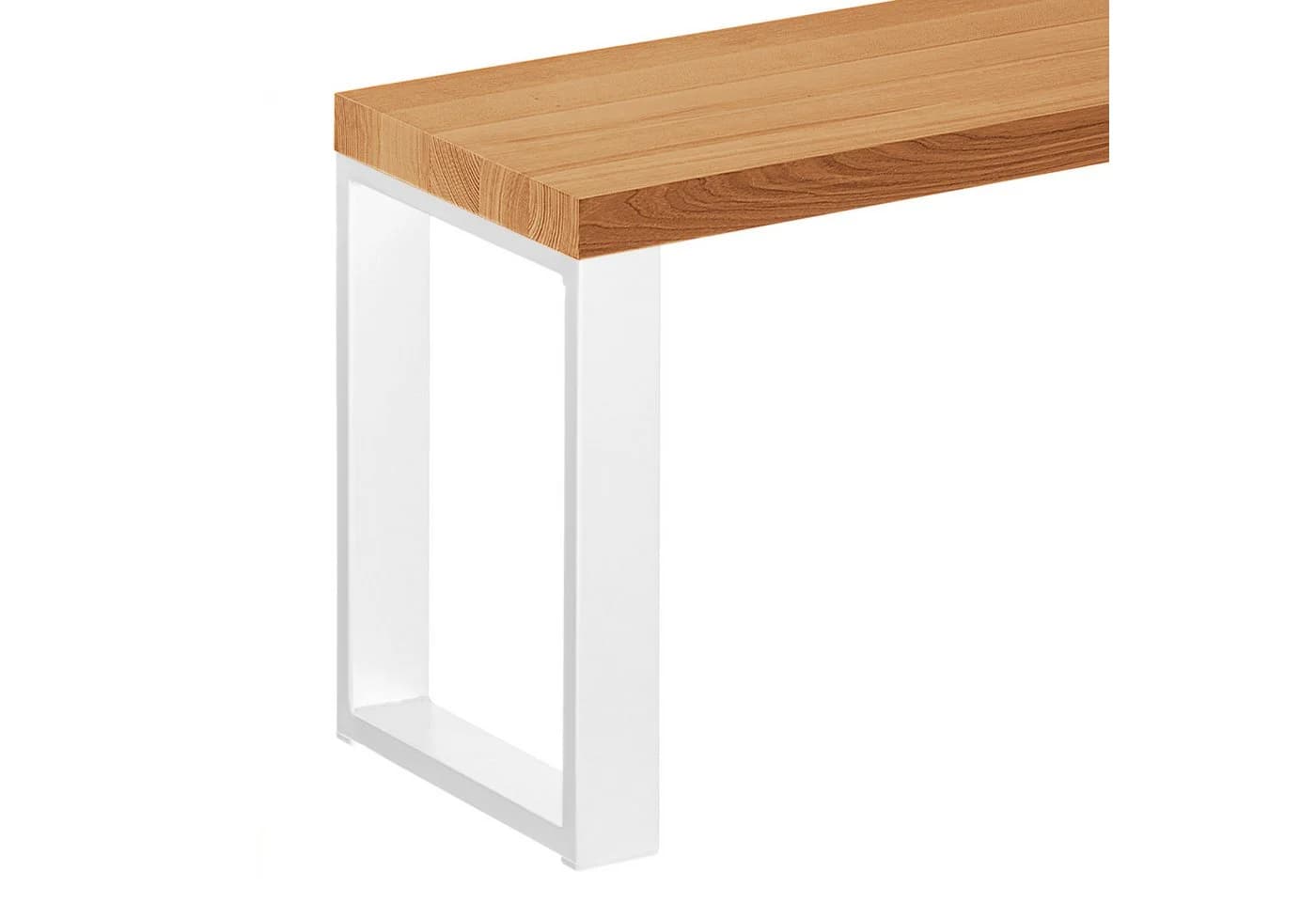 LAMO Manufaktur Sitzbank LSB 3-Teilig Massivholz Stahl Industrial Weiss - Bild 2
