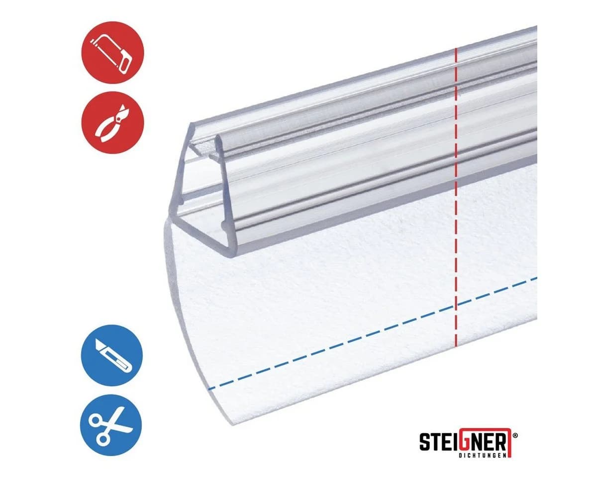 STEIGNER Duschdichtung 30cm PVC Ersatzdichtung für Dusche - Bild 4