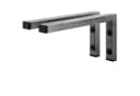 HOLZBRINK Wandkonsole L-Form Industriestahl Grau 2-tlg. SET Bild 2