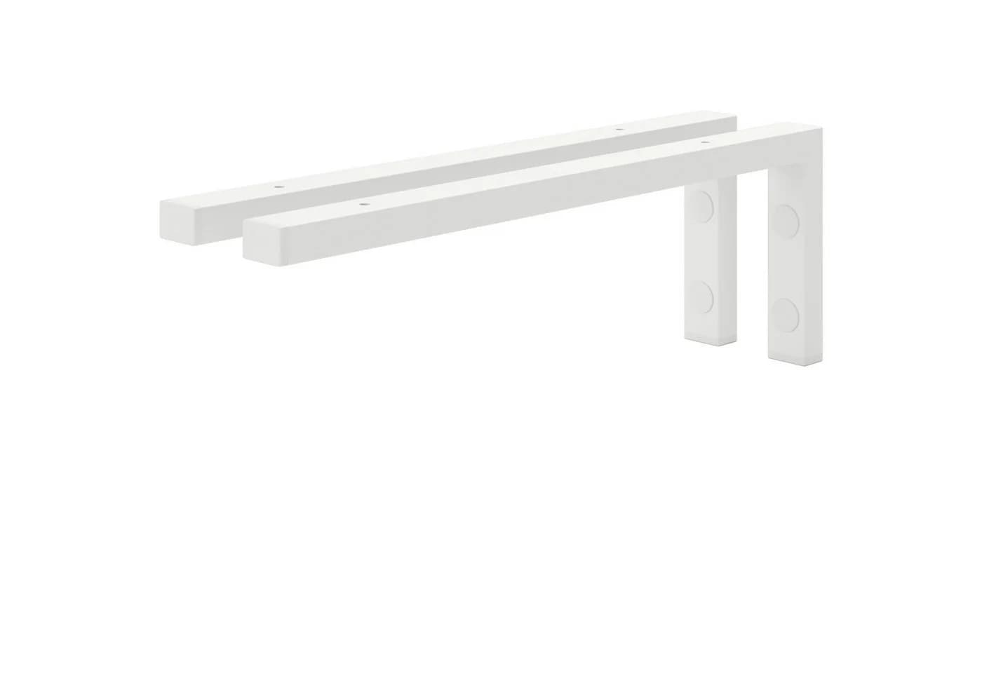 HOLZBRINK Wandregalhalter L-Form Set Industriestahl Weiss - Bild 2