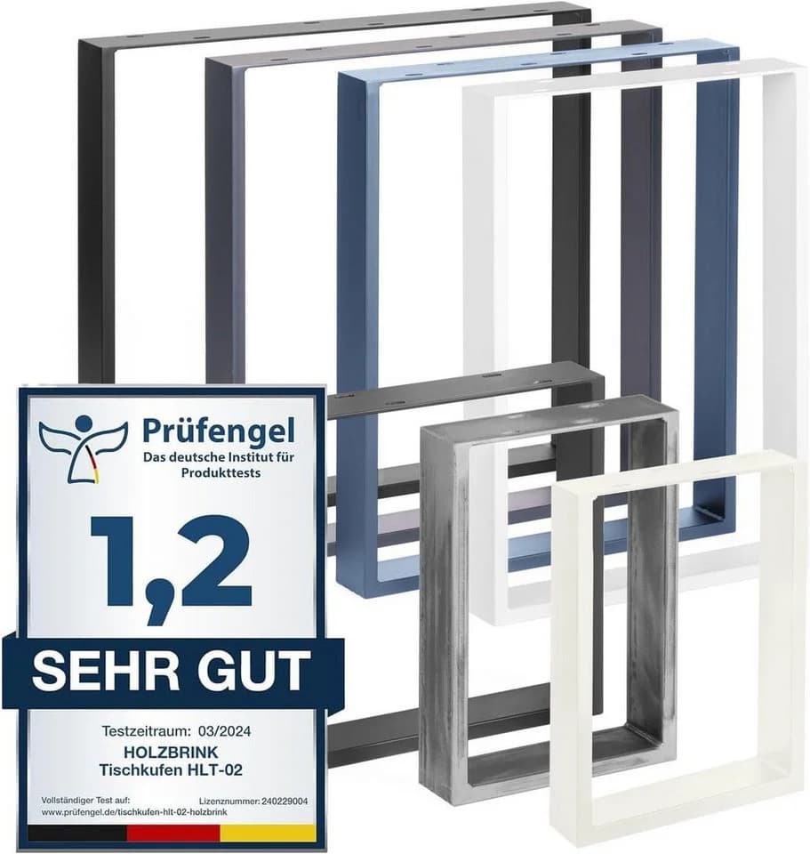 HOLZBRINK Tischbein Industriestahl Schwarz Pulverbeschichtet - Bild 2