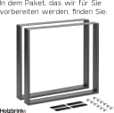 HOLZBRINK Tischbein Industriestahl Schwarz Pulverbeschichtet Bild 3