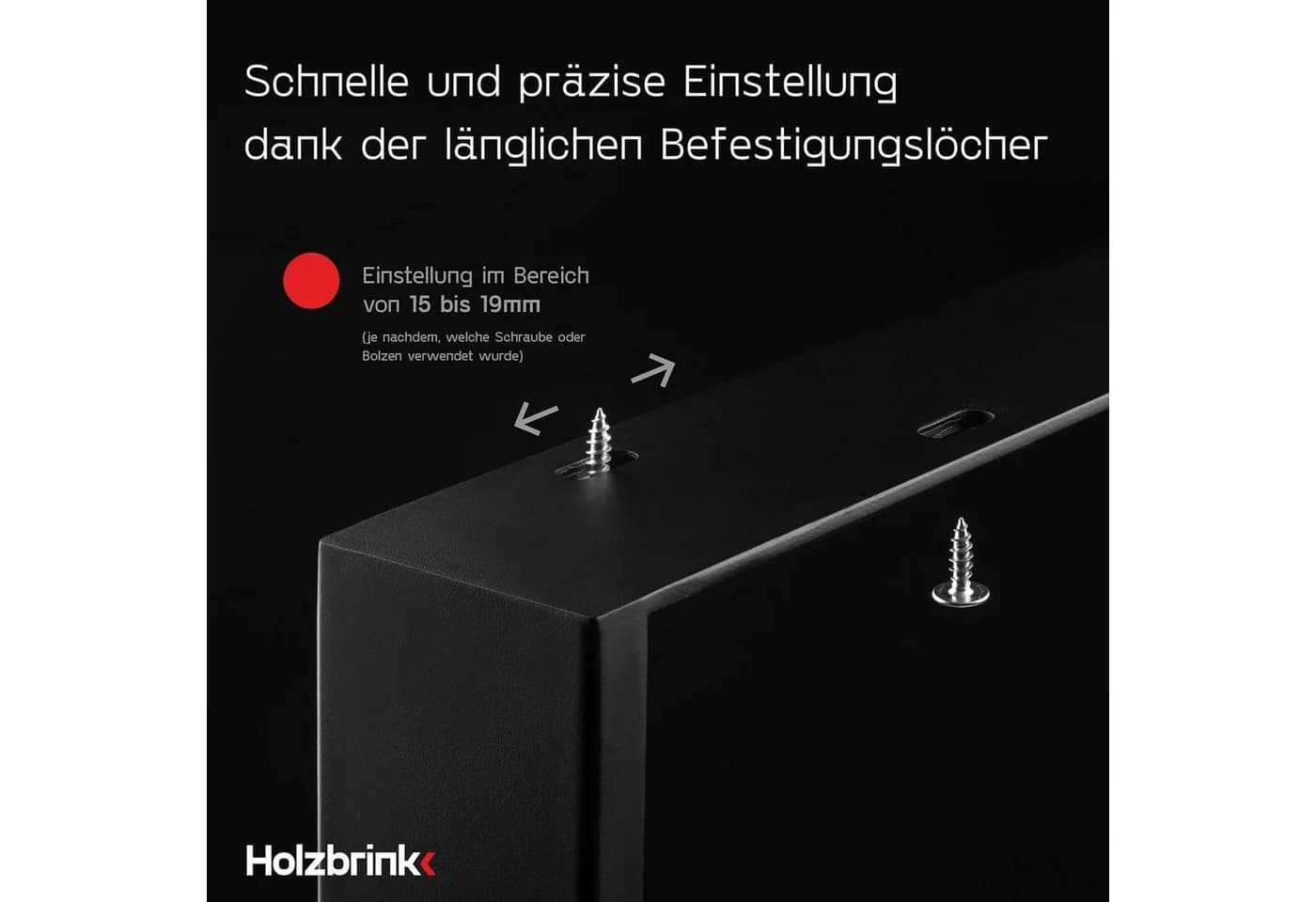 HOLZBRINK Tischbein Industriestahl Schwarz Pulverbeschichtet - Bild 5