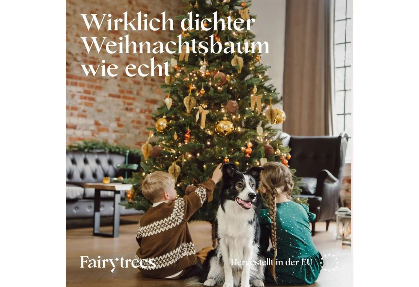 Fairytrees FT29 Weihnachtsbaum Nordmanntanne Braun Echtholz-Ständer - Bild 3