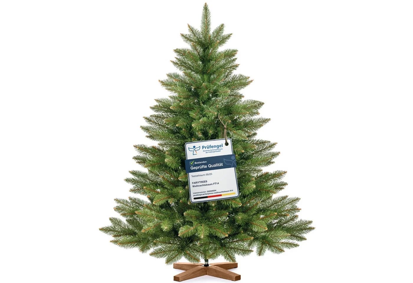 Fairytrees Künstlicher Weihnachtsbaum FT14 Nordmanntanne Grün - Bild 2