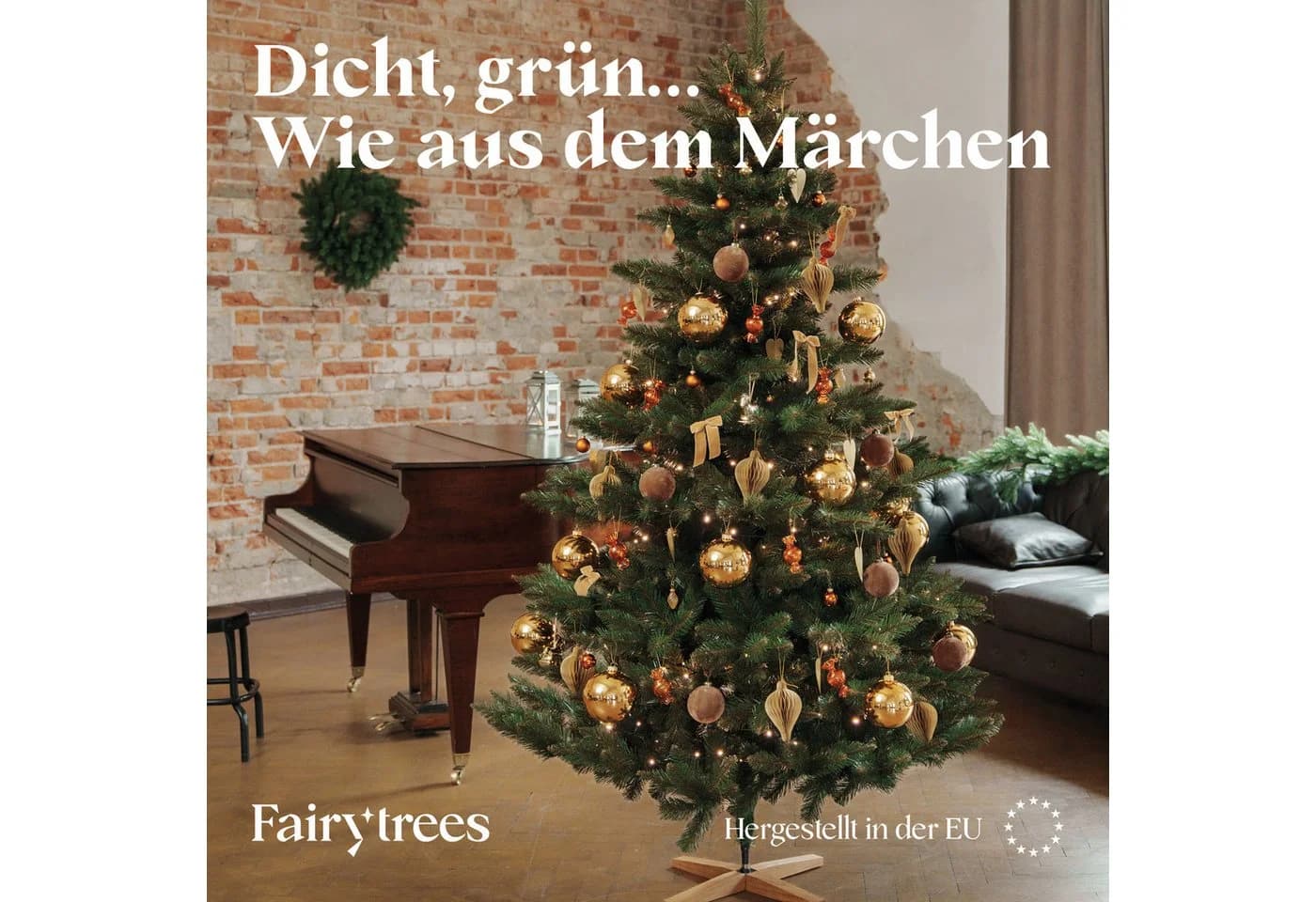 Fairytrees Künstlicher Weihnachtsbaum FT14 Nordmanntanne Grün - Bild 3