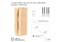 LAMO Manufaktur Wandregal Set 2 Stück Massivholz Baumkante Natur Bild 1