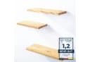 LAMO Manufaktur Wandregal Set 3 Stück Massivholz Natur Rustikal Bild 2