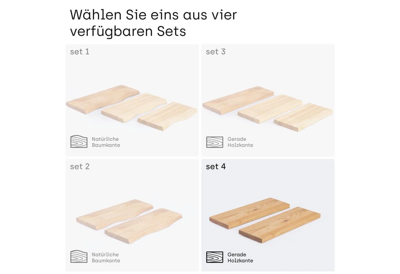 LAMO Manufaktur Wandregal Set 2 Stück Massivholz Dunkel Rustikal - Bild 3