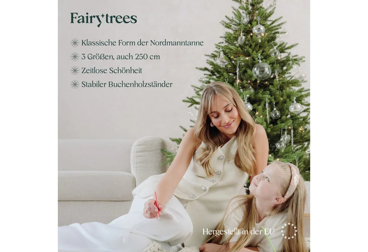 Fairytrees Künstlicher Weihnachtsbaum FT06 Nordmanntanne 100% PE - Bild 5