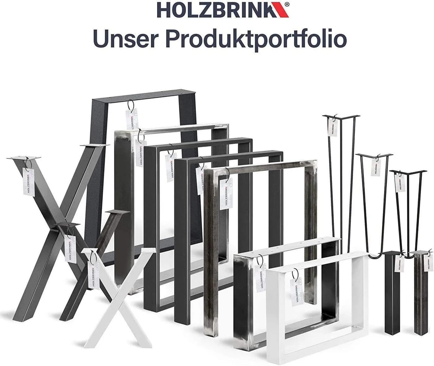 HOLZBRINK Tischbein Eckig Quadratrohr 40x40 mm 43 cm Tiefschwarz - Bild 5