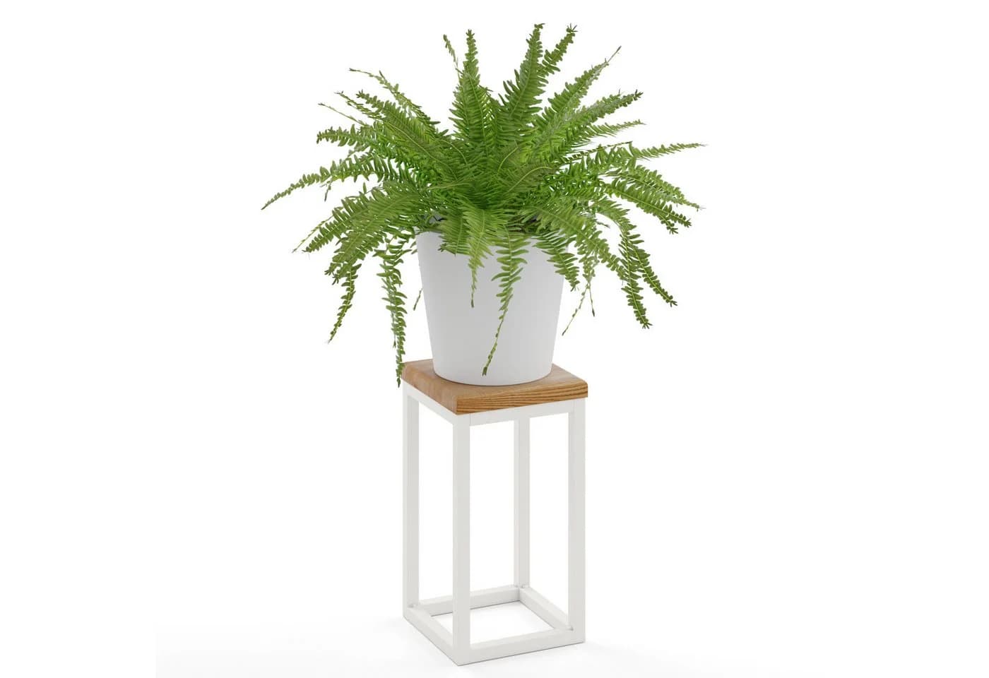 LAMO Manufaktur Blumenständer Grauweiß Massivholz Eschenstahl - Bild 2