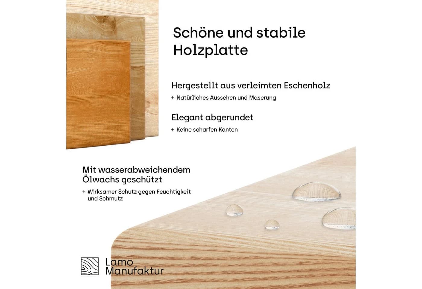 LAMO Manufaktur Blumenständer Grauweiß Massivholz Eschenstahl - Bild 5