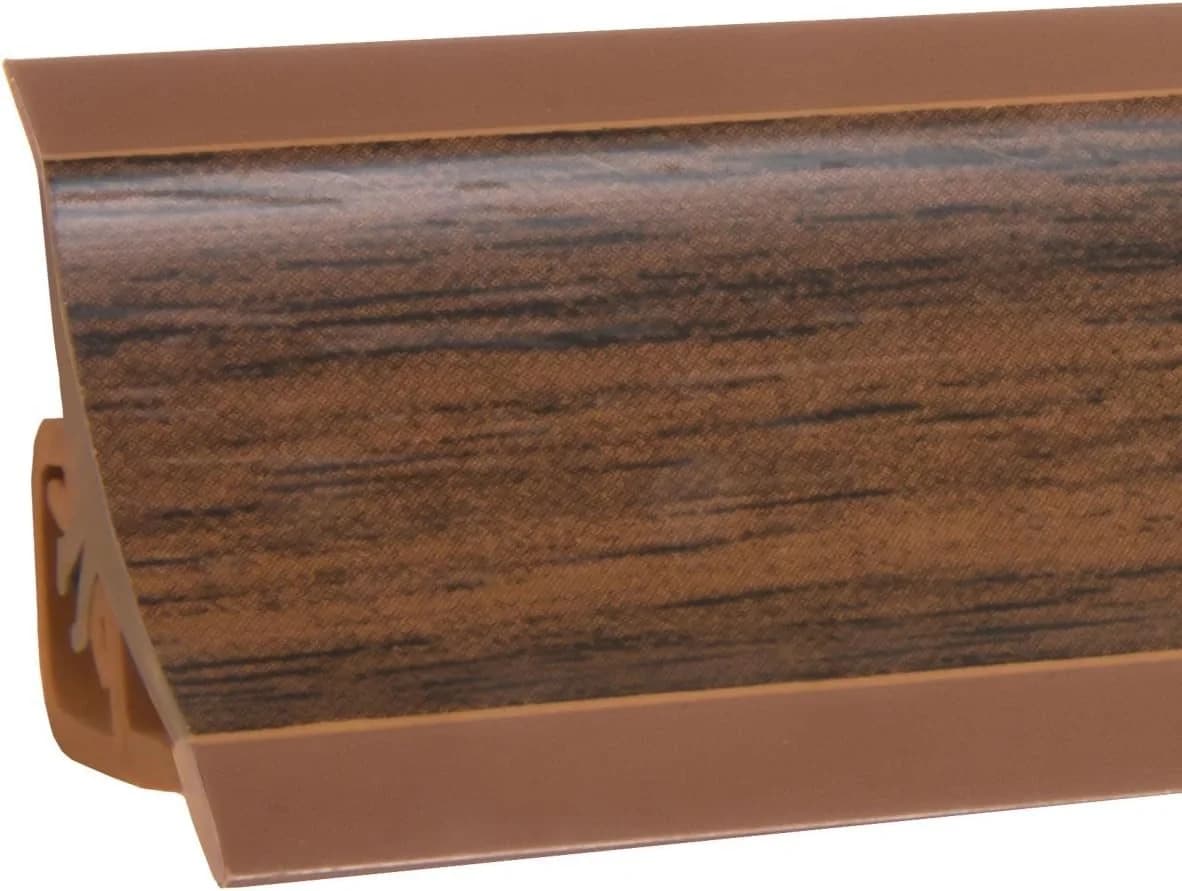 HOLZBRINK Küchenabschlussleiste Nuss Dunkel PVC 23x23mm 50 cm - Bild 2