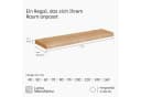 LAMO Manufaktur Pure Wandregal 40 cm Massivholz Weiß Bild 1