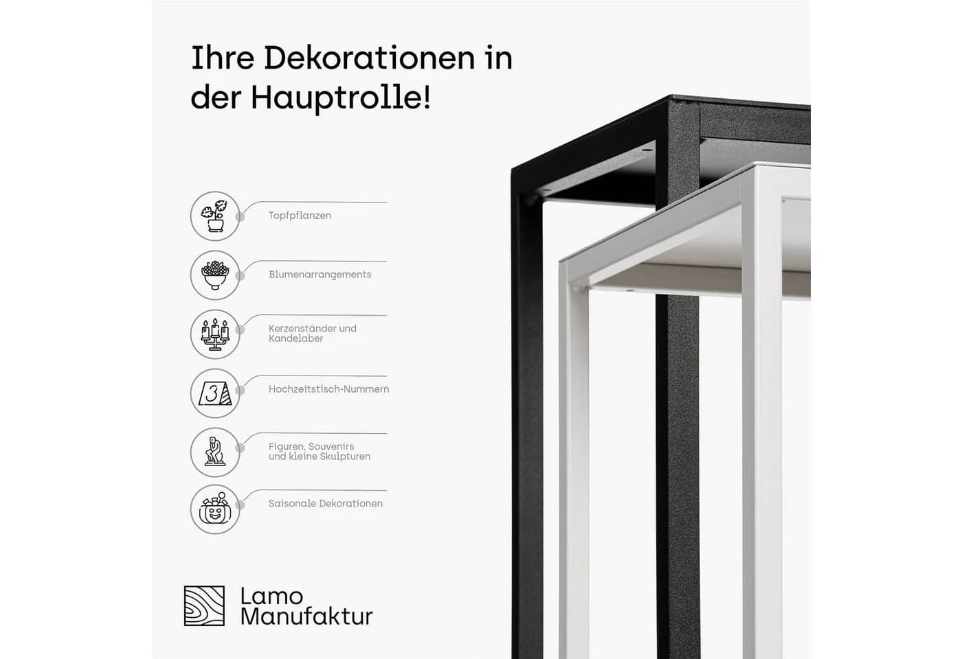 LAMO Manufaktur Blumenständer Elfenbein Metall 28cm - Bild 4