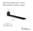 LAMO Manufaktur Wandregalhalter Unsichtbar Schwerlastwinkel 10cm 3 St. Schwarz Metallwinkel 90 Grad Bild 4