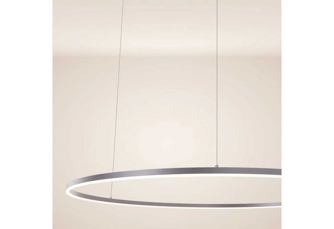 s.luce Ring Pendelleuchte LED 150cm Aluminium gebürstet - Bild 2