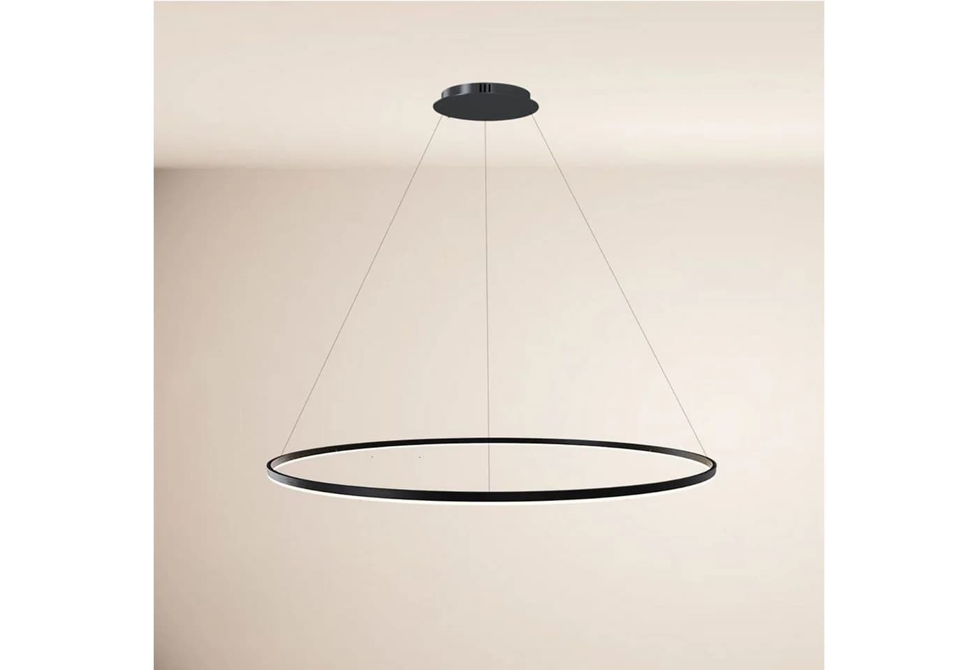 s.luce Ring Pendelleuchte LED 150cm Aluminium gebürstet - Bild 3