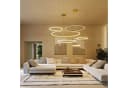 s.luce Ring Pendelleuchte LED 150cm Aluminium gebürstet Bild 4