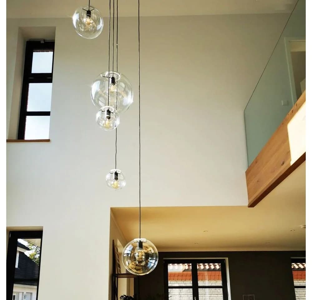 s.luce Pendelleuchte Orb 5-flammig Modular Schwarz Glas - Bild 5